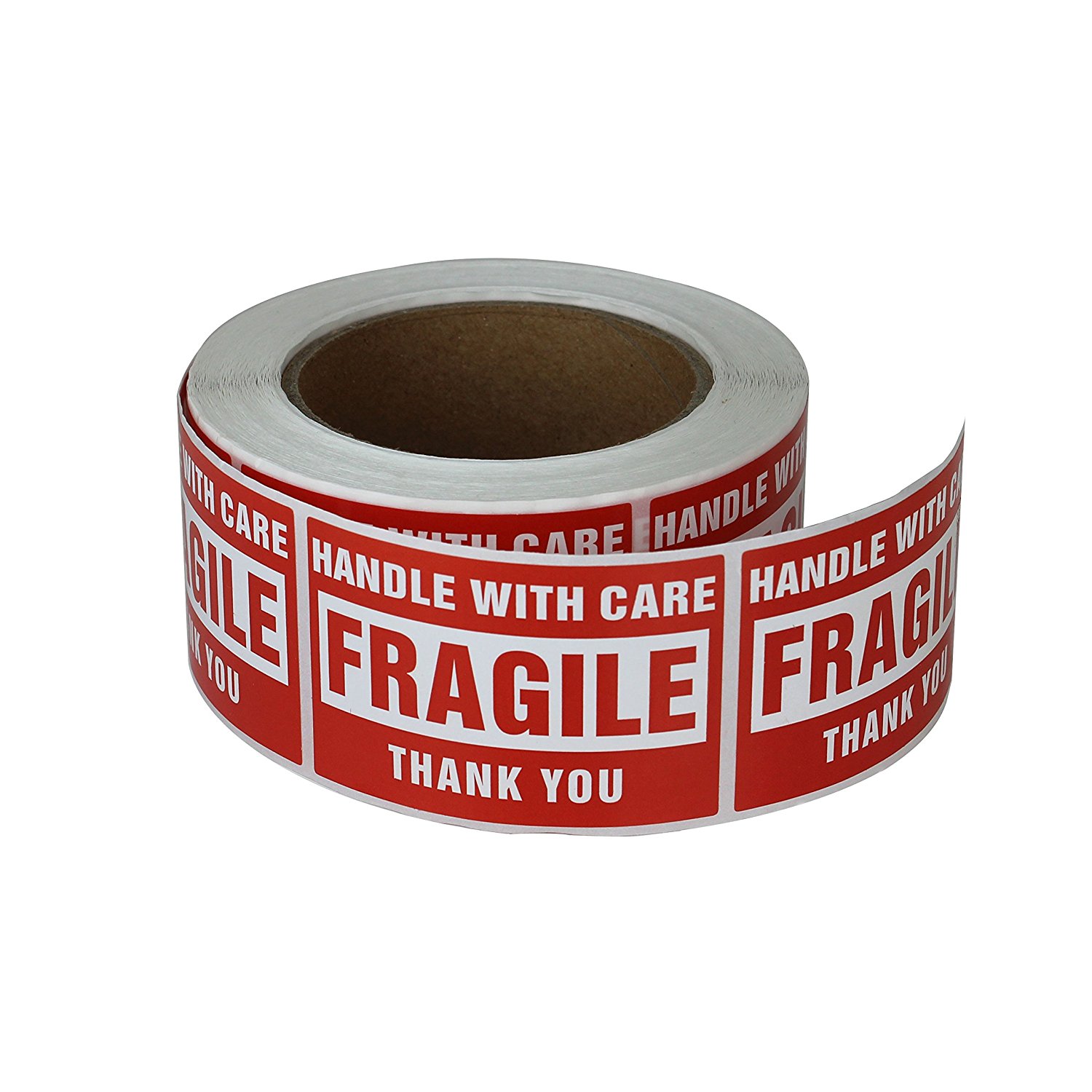 Fragile Stickers - Handle with Care Labels 2" x 3" (1 Roll, 500 Labels)