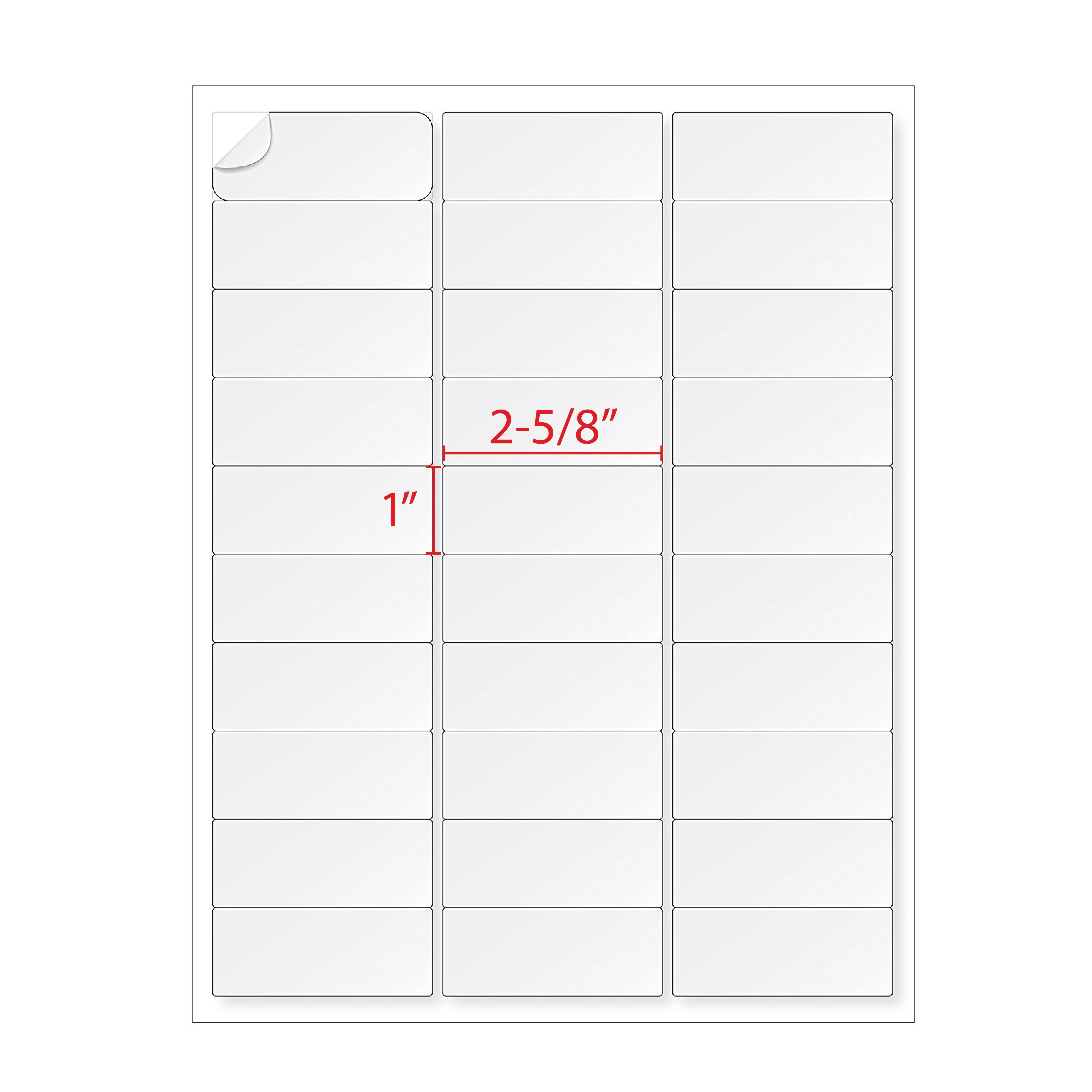 Avery 5160® Compatible 1” x 2-5/8? White Address Labels - 30 Labels Per Sheet