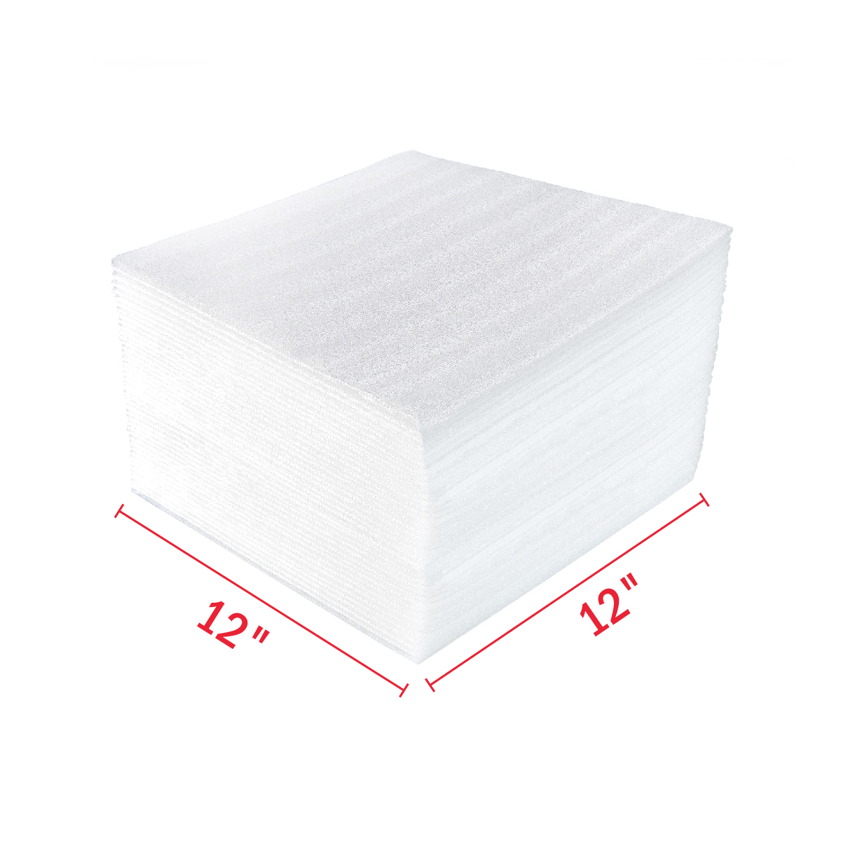 Shipping Supply FS1224 White Foam Sheets - 24 x 12 x 1/8