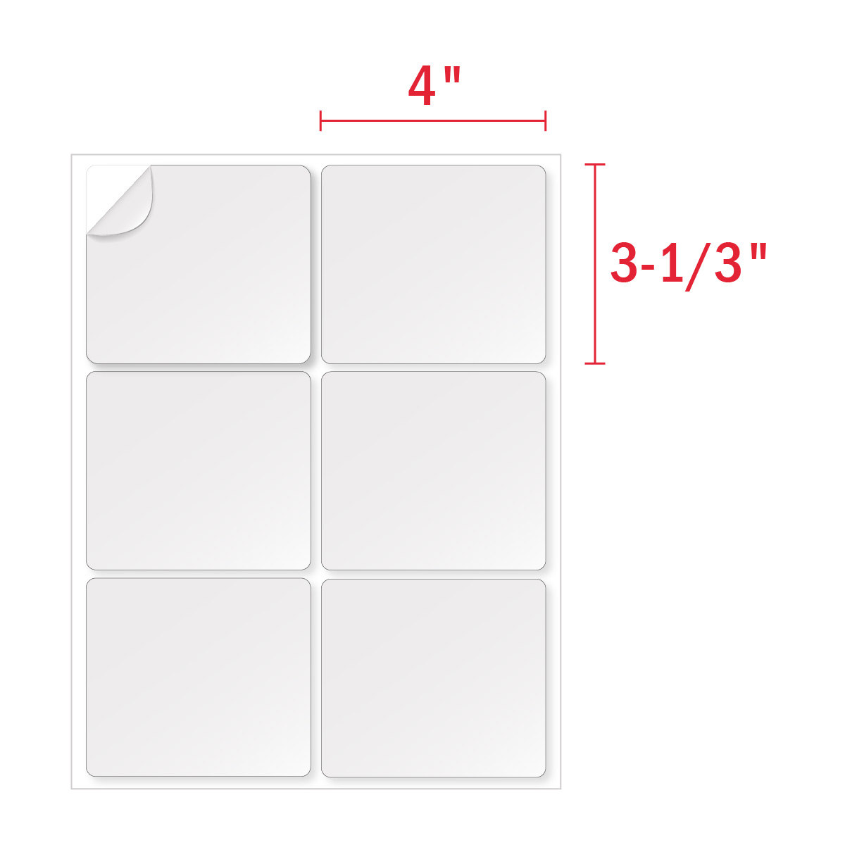 Avery Labels 221® Compatible 221-21/221″ x 21″ White Shipping Labels - 21 Labels  Per Sheet Within 4 Per Page Label Template