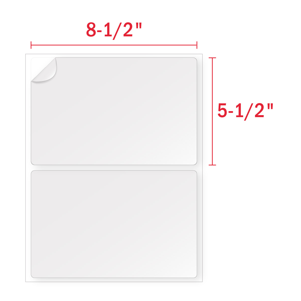 Standard Gray Shipping Labels 8.5x5.5 Half Sheet Self Adhesive  PayPal 