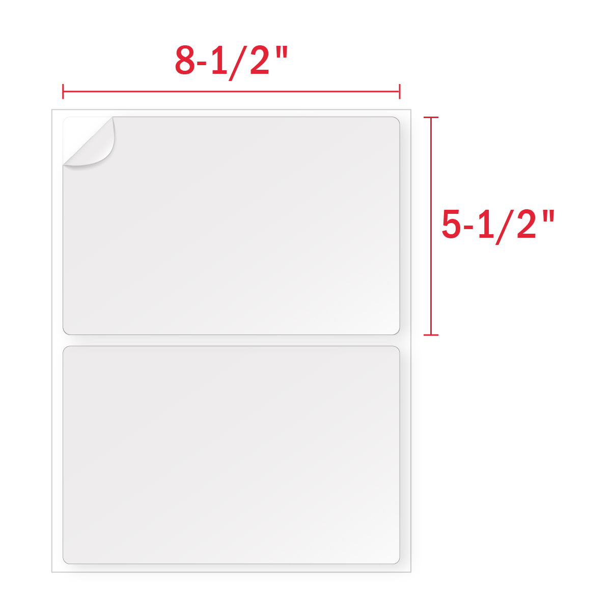 Half Sheet Label Template