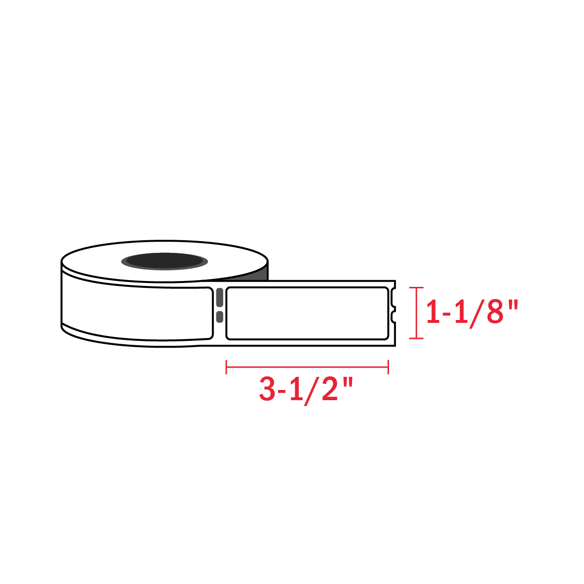 Dymo 30252 Compatible Address Labels, 1-1/8" x 3-1/2" (350/Roll)