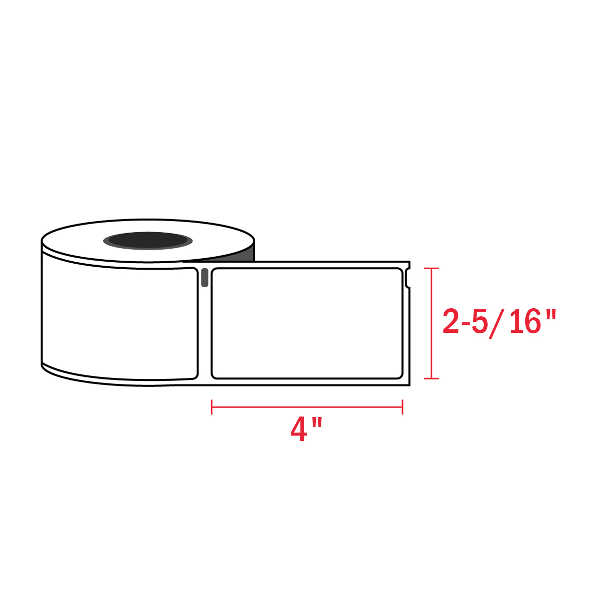 Compatible Dymo 30256 Labels 2-5/16" x 4" White Shipping Label