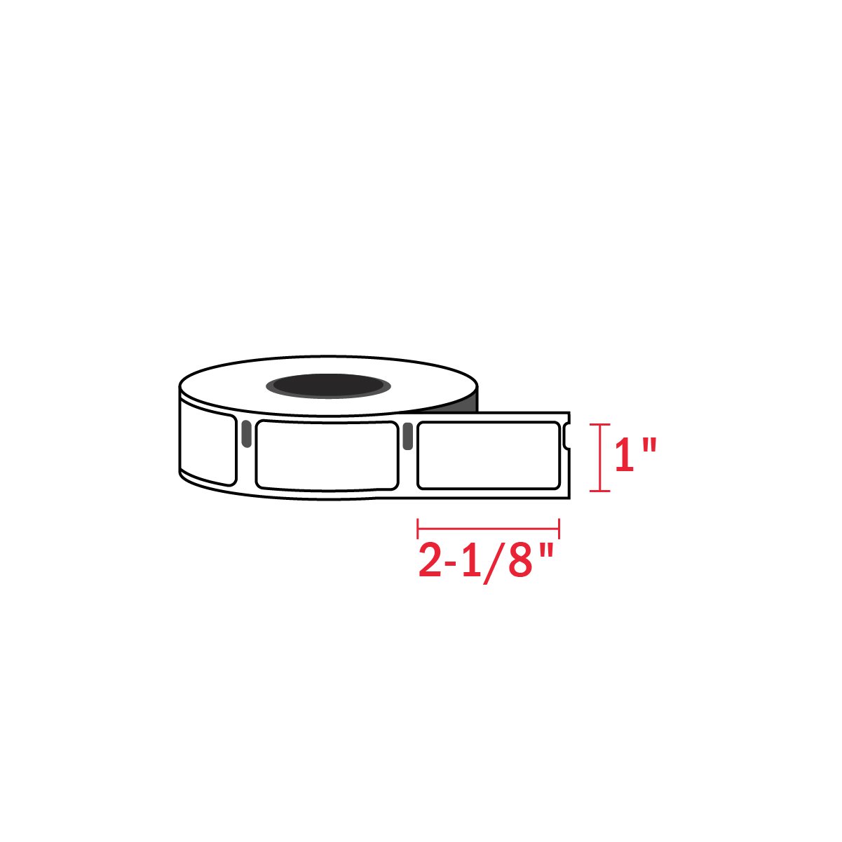 Labelcity 123500 / Dymo 30336 White 1 x 2-1/8 Multipurpose Labels