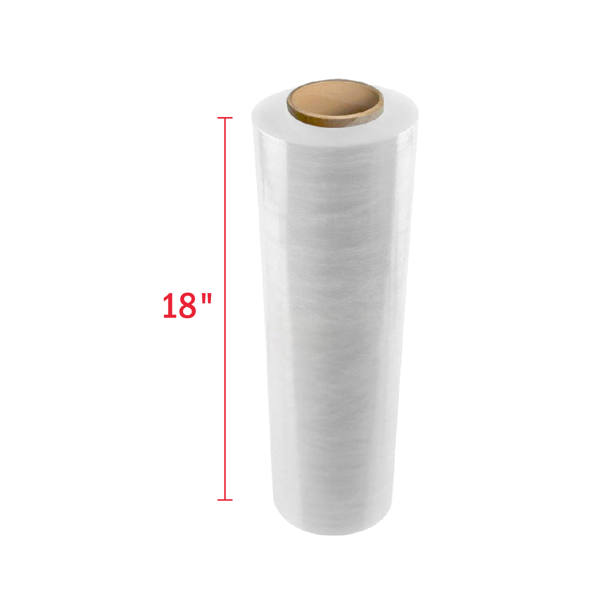 18" x 1500 FT 80 Gauge White Pallet Stretch Moving & Hand Wrap 4 Rolls