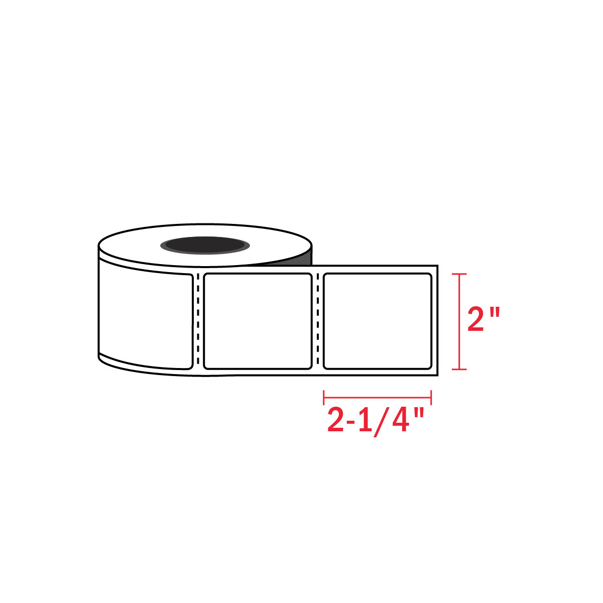 2-1/4" x 2" - Zebra Compatible Labels (700 Labels / Roll) - enKo Products