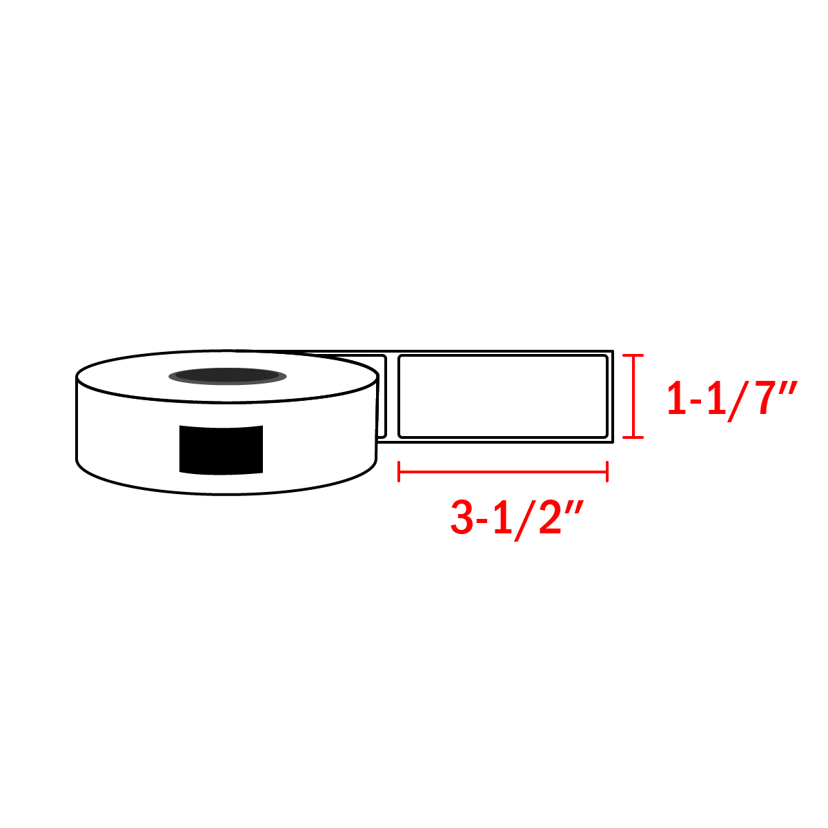 2PCS Compatible Label Tapes for Brother DK-1201 29mm x 90mm 1-1/7" x 3-1/2"