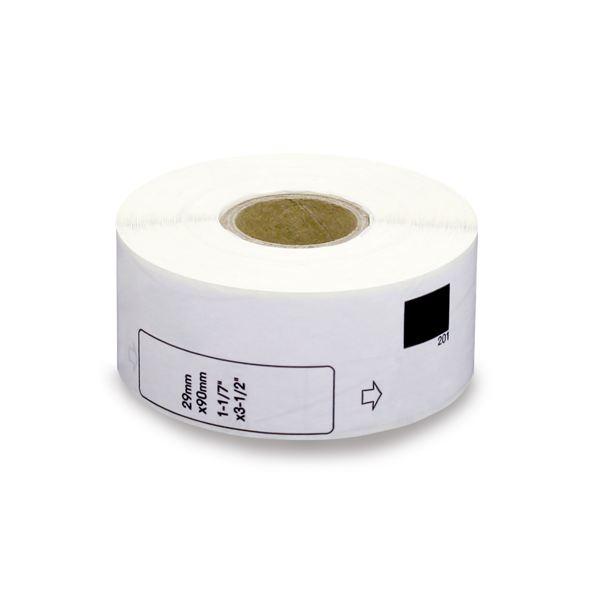 10 Rolls Compatible Brother DK-1201 Standard Address Labels 1-1/7 x 3-1/2 BETCKEY , 29mm x 90mm 4000 Labels With Refillable Cartridge Frame 