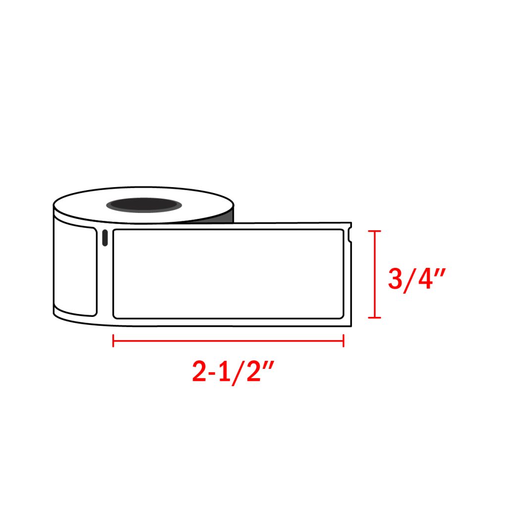 Dymo 1738595 Compatible Barcode / File Labels 3/4" x 2-1/2" (450 Labels / Roll)