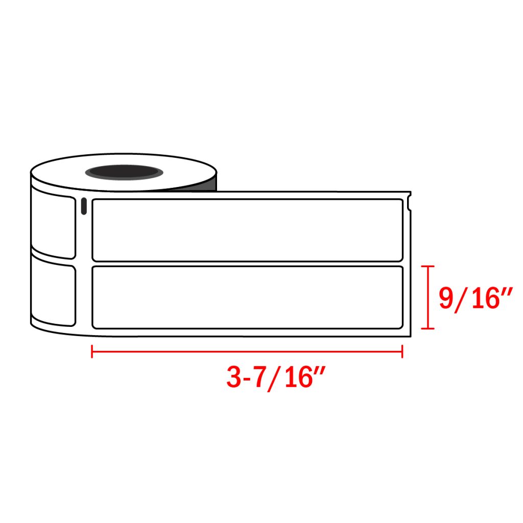 Dymo Compatible 30277 File Folder Labels 9/16″ x 3-7/16″ – 2 UP (260 Dymo 30277 Labels / Roll)