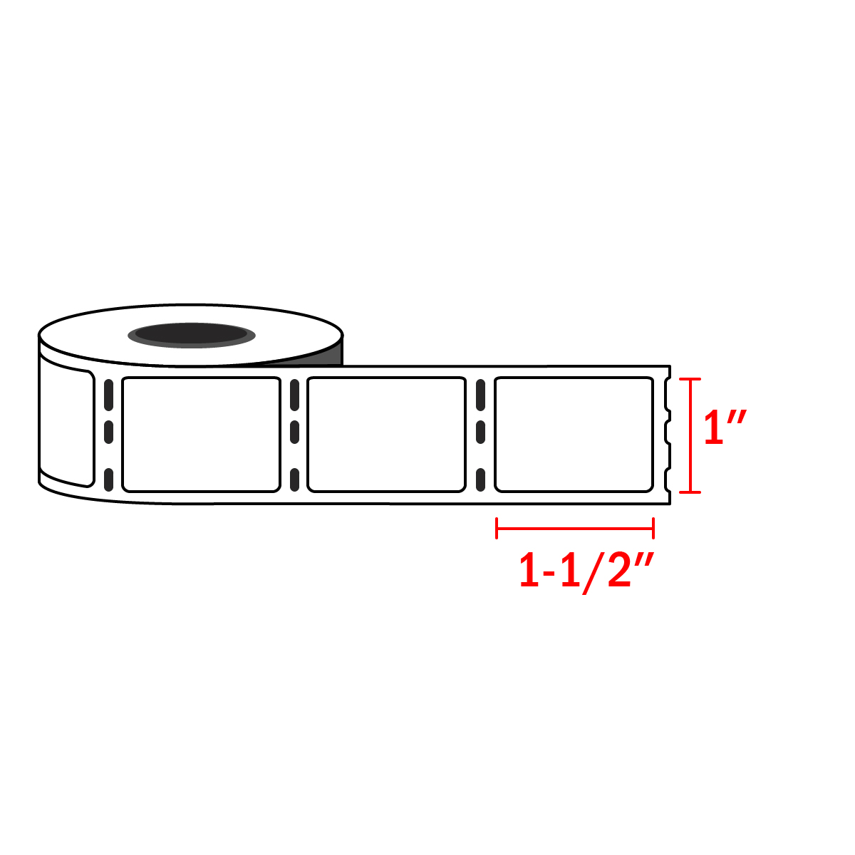 Genuine Dymo 30347 Book Spine Label 1 x 1-1/2