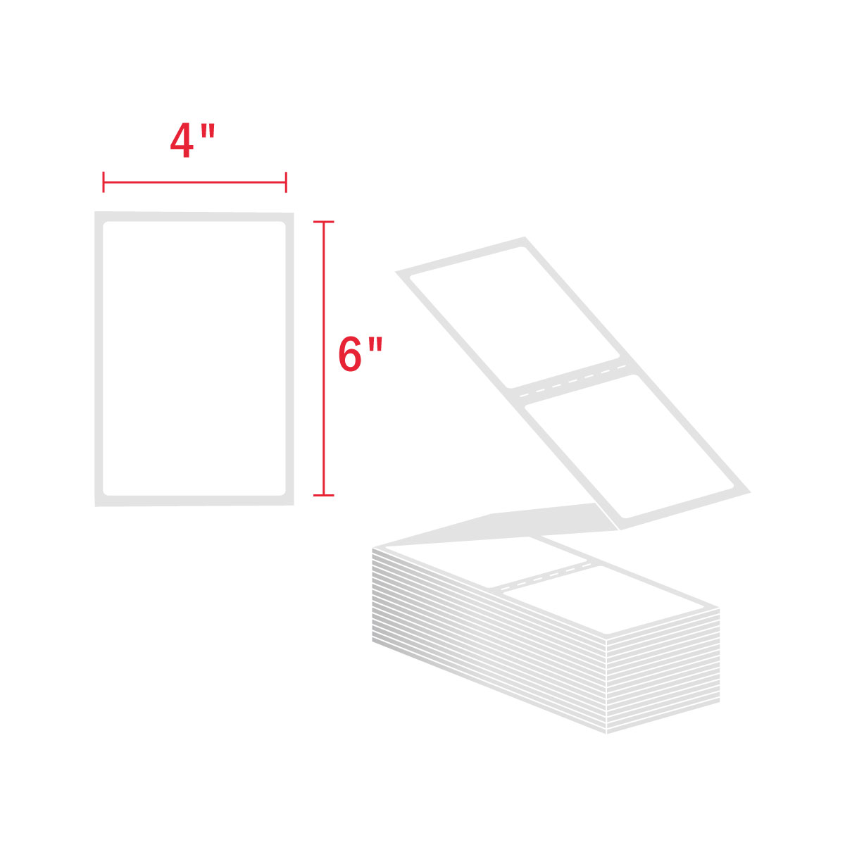 FANGTEK Label Holder for Rolls and Fan-Fold Labels for Desktop Thermal Barcode Printer