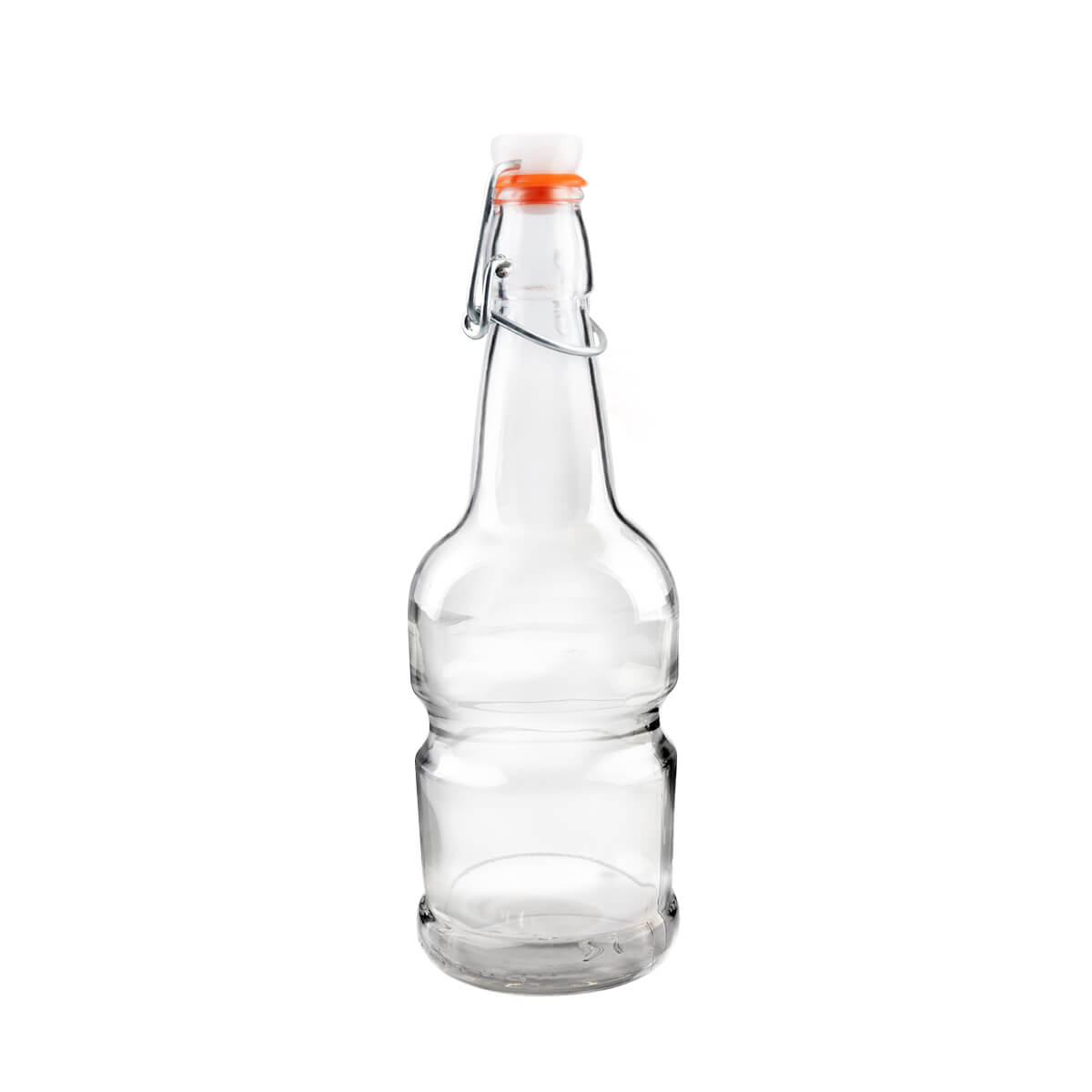 1 Liter Glass Sports Bottle w/ 65mm Steel Cap & Protective Sleeve