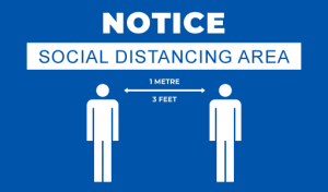 social distancing notice