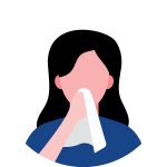 Use tissues or your elbows to cover your mouth and nose while you cough or sneeze