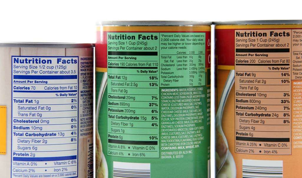 nutrition facts label