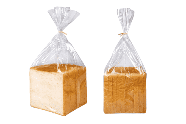 Bread bags closed with twist ties