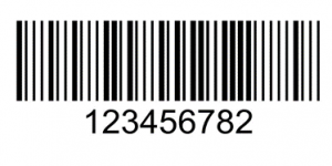 Example of a modified Plessey barcode