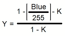 Blue CMYK values