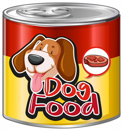 dog food label