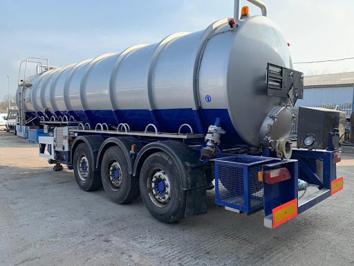 An ISO Tank Mounted on a Trailer