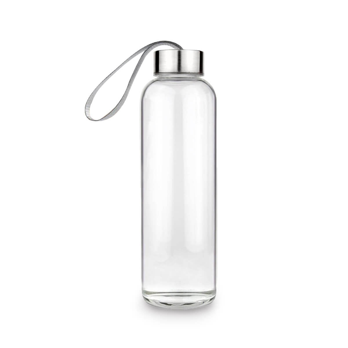 Toeschouwer achterzijde Stiptheid Glass Water Bottles with Stainless Steel Cap (18oz)