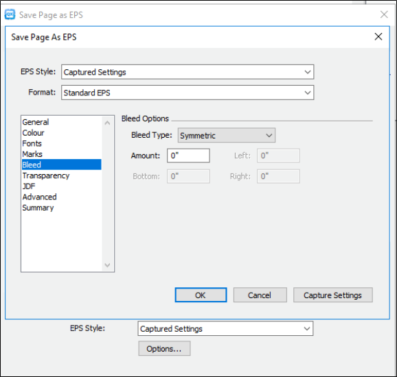 Adding bleeds to QuarkXpress designs by saving as EPS