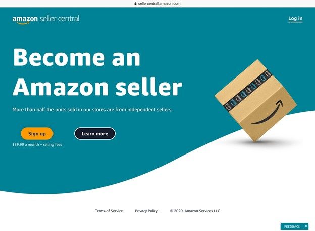 Amazon Seller Central home page