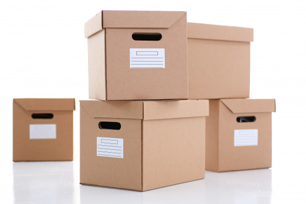 Boxes with blank labels