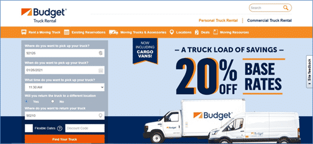 budget rental trucks budget rental trucks
