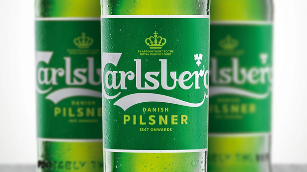 Carlsberg's bottle and label design