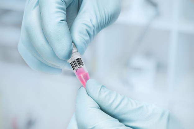 A chemical sample inside a 1-ml lab vial