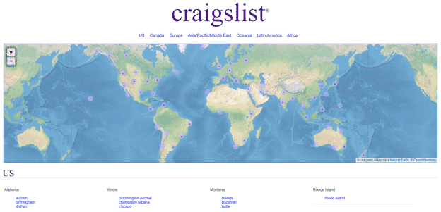 Craigslist-homepage