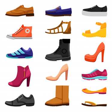 different types of shoes