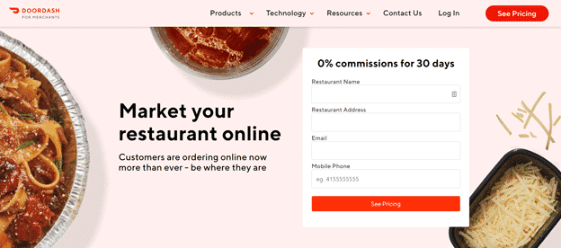 DoorDash-homepage