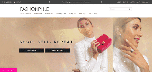 Fashionphile-homepage