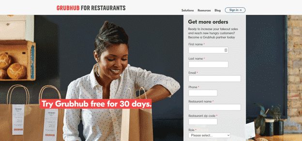 Grubhub-homepage