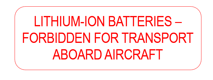 Lithium Batteries Forbidden For Transport Labels 