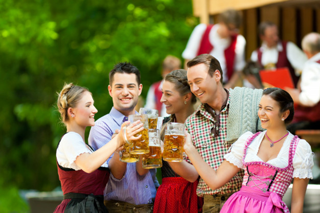 Oktoberfest celebration before the Coronavirus pandemic