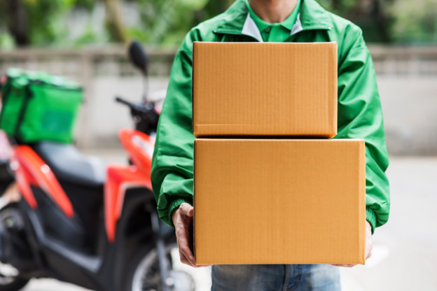 Packages being delivered as part of online selling
