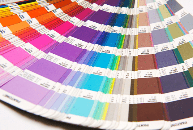 Pantone color swatches