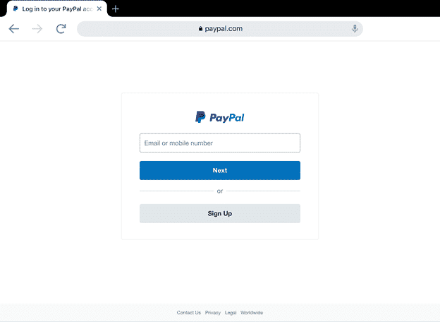 Log on to your PayPal Accoun