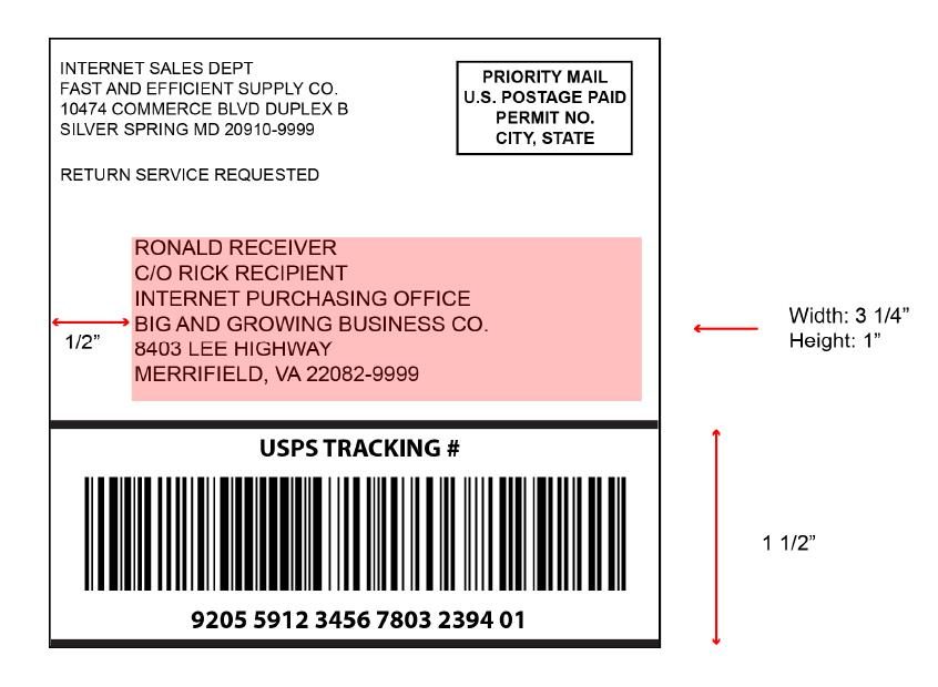 The 4” x 4” Shipping Label