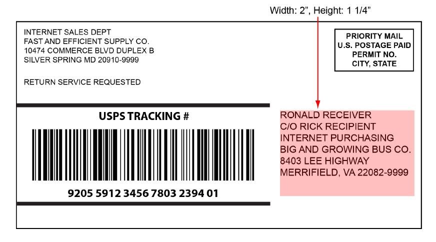 The 6” x 3” Shipping Label