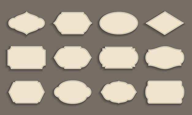different label shapes