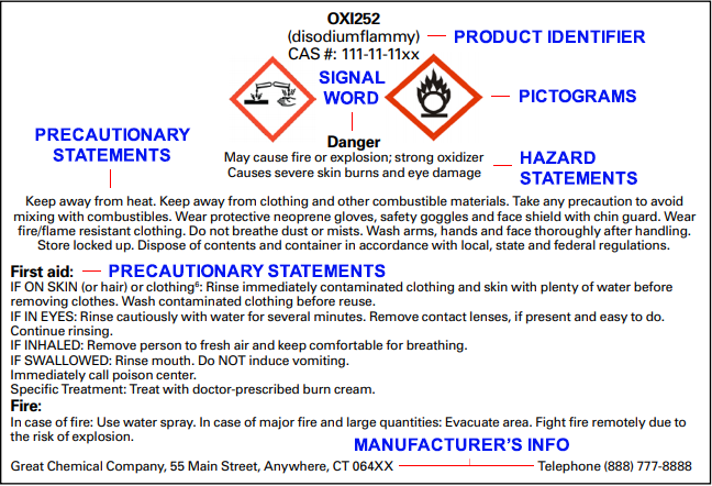 OSHA chemical label