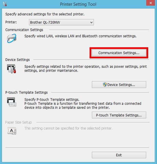 communication setting