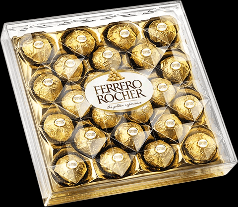 ferrero rocher stunning packaging in a transparent front